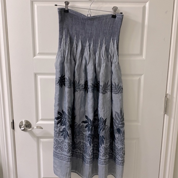 Anthropologie Lapis skirt dress boho batik print elasticized waist top one size - Picture 1 of 5